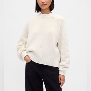 GAP Relaxed Crewneck Sweater w/ Balloon Sleeves